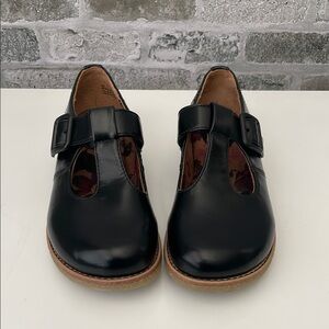 BOC Black Flats with Brown Sole